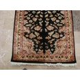 thumbnail image 4 of Rare Hot Black Flowers Lively Soft Hand Knotted Carpet Hall Way Runner Rug (10.0 x 2.7)', 4 of 7