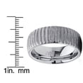 thumbnail image 4 of Men's Tungsten Carbide Dome Wedding Band Engagement Ring Chieseled Tree Bark Textured Design 8.5, 4 of 6