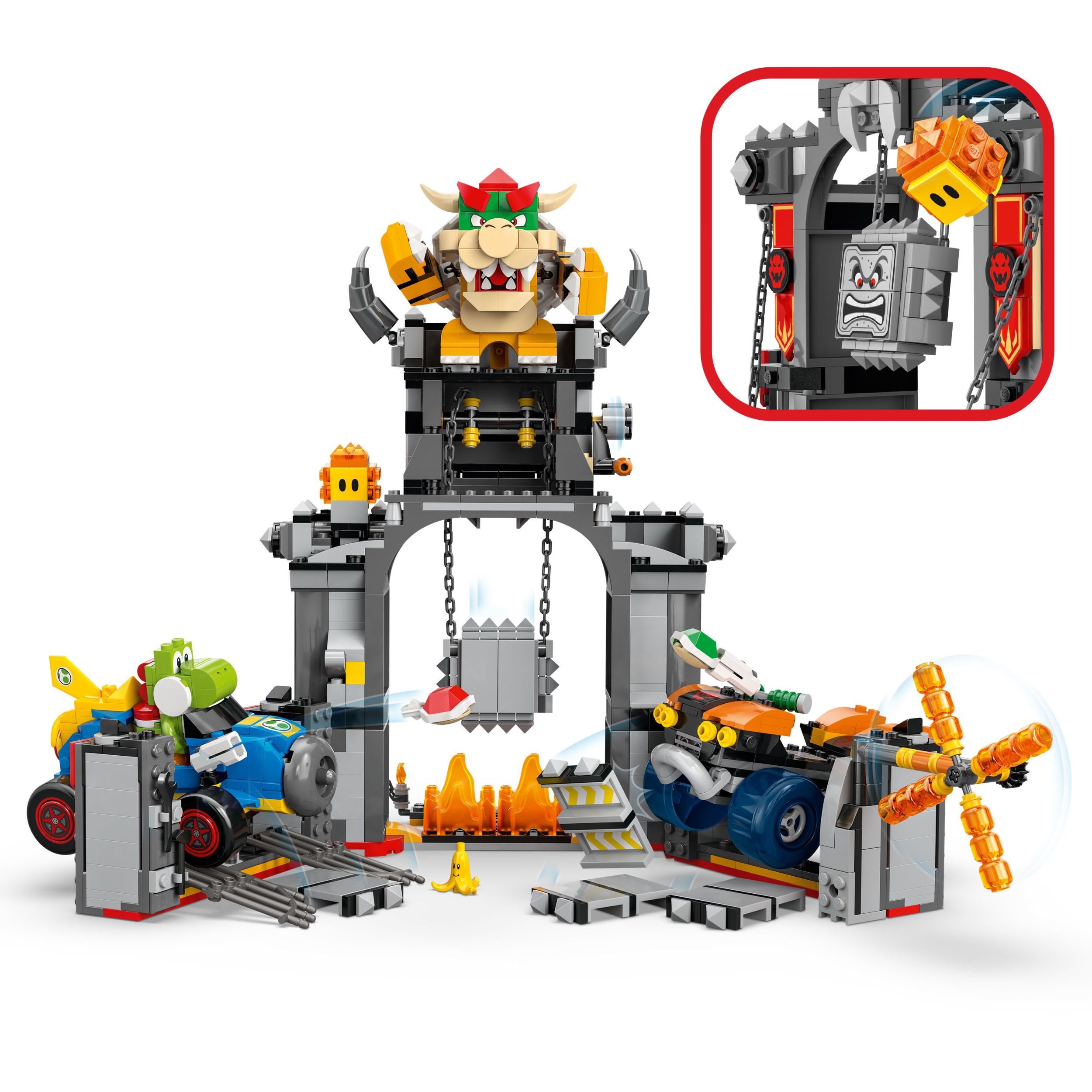 LEGO Super Mario: Mario Kart – Bowser’s Castle Building Toy for Kids - Pretend Play Set for Boys & Girls, Ages 9+ - Nintendo Gift Idea for Young Gamers - W/Yoshi & Bowser Toy Figures - 72039
