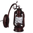 thumbnail image 4 of Dioche Rustic Wall Lantern Sconce Industrial Style Glass Shade Outdoor Lighting, 4 of 8