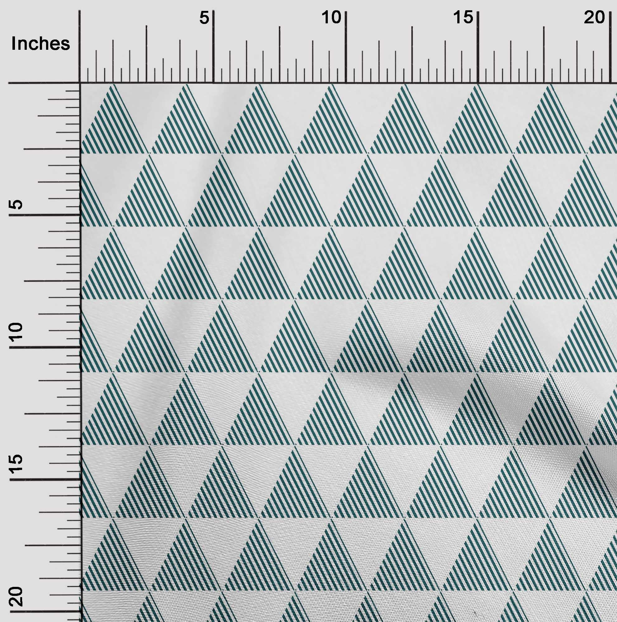 oneOone Tissu en Viscose Chiffon Imprimé Géométrique Triangle Tissu de Couture BTY 42 Pouces de Large