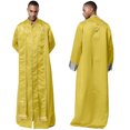 thumbnail image 4 of Moggemol Robe de Clergé d'Église pour Homme avec Étole Costume de Prêtre pour Jeu de Rôle Manches Longues Croix Dorée Soutane Jaune P, 4 of 7