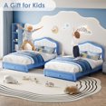thumbnail image 4 of Eastvita Full Upholstered Twin - Size Platform Bed Frame with Storage Drawer/Smart LED Headboard for/Wooden Slats Support/No Box Spring Needed/Easy Assembly, 4 of 6