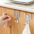 thumbnail image 2 of 2Pcs Stainless Steel Lovers Shaped Hook Kitchen Hanger Clothes Storage Rack Tool, 2 of 5