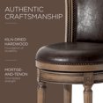 thumbnail image 4 of Maven Lane Pullman Counter Stool in Walnut Finish w/ Marksman Saddle Vegan Leather, 4 of 6