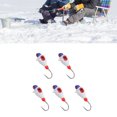 thumbnail image 4 of Ice Fishing Jigs, Bright Color Ice Fishing Hooks 5 Pcs Lightweight  For Saltwater, 4 of 8