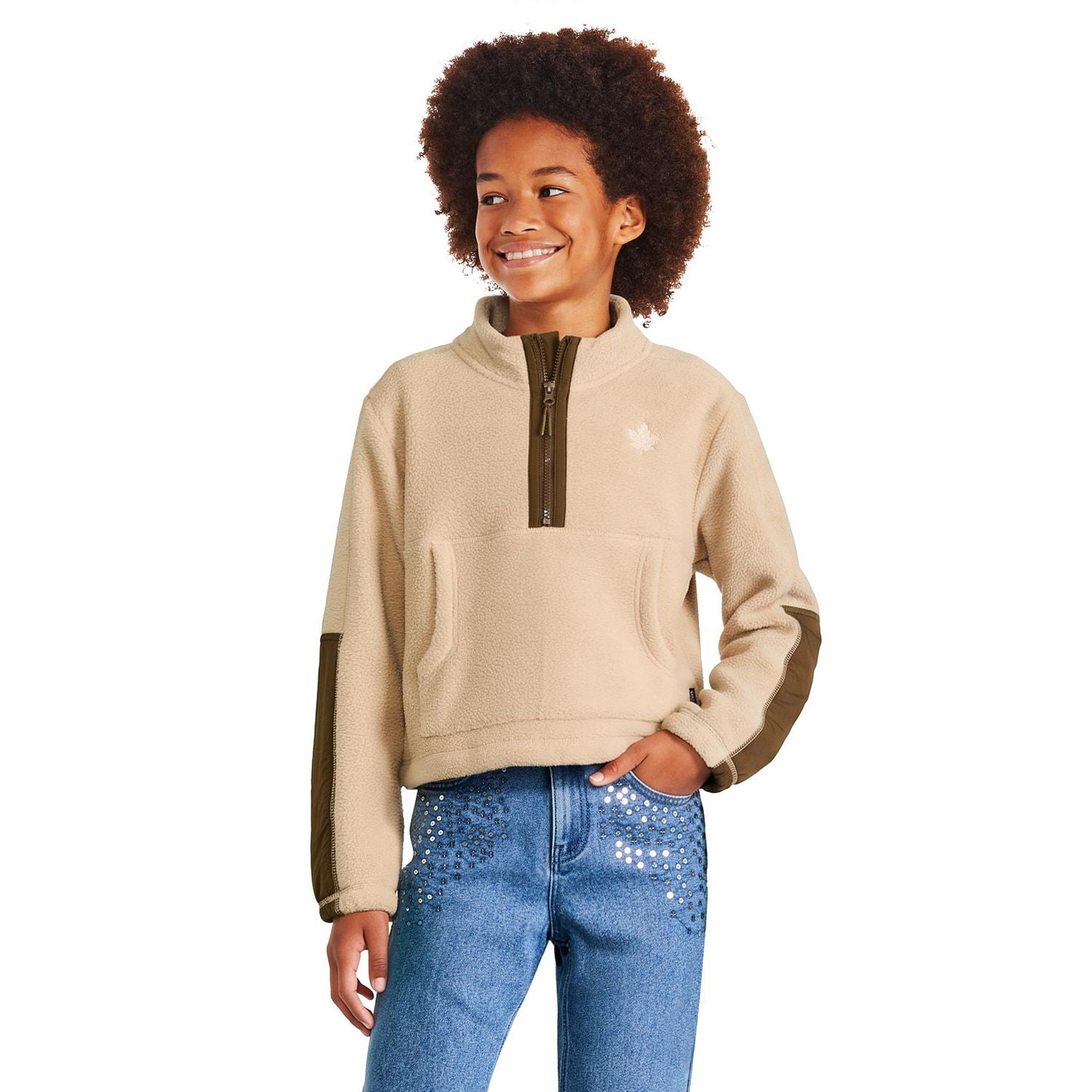 Chandail à demi-zip Canadiana x SGRC pour filles