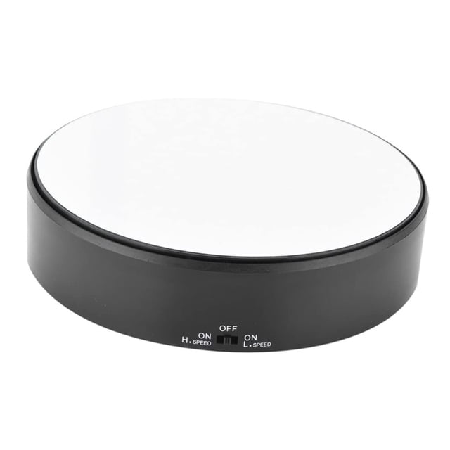 360 ° Rotating Display Stand Adjustable Rotating Speed Jewelry Holder Rotating Turntable with Mirror Surface