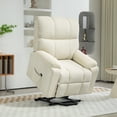 thumbnail image 2 of HOMCOM Lift Chair, Electric Reclining Chair with Side Pocket, Cream White, 2 of 10