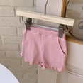 thumbnail image 2 of Timegard Baby Girls Clothes Toddler Ribbed Cute Elastic Waist Children Casual Comfy Loose Ruffle Shorts, 2 of 5