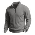 thumbnail image 4 of Men's Zipper Front Sweatshirt Jacket with Embroidered Detail for Everyday Casual Comfort and Versatile Fall Styling, 4 of 4