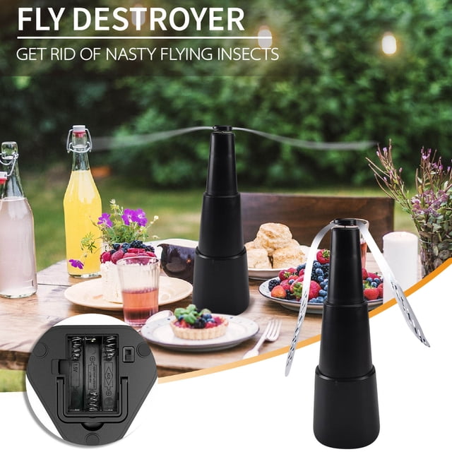 Meitianfacai Portable & Automatic Fly Fan Household Mosquito Repellent Repellent Fan Double Leaf Fan (Without Battery)