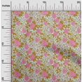 thumbnail image 1 of oneOone Polyester Lycra Fabric Leaves & Floral Artistic Print Sewing Fabric BTY 56 Inch Wide, 1 of 4