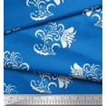 thumbnail image 2 of Soimoi Japan Crepe Satin Fabric Leaves & Floral Artistic Print Fabric by Yard 42 Inch Wide, 2 of 5