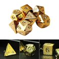 thumbnail image 1 of Multi-Sided Dice Electroplating Acrylic Table Board Roll Playing Games Supplies Seven Golden Dice New, 1 of 1