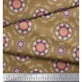 thumbnail image 3 of Soimoi Polyester Crepe Fabric Floral Mandala Print Sewing Fabric Yard 42 Inch Wide, 3 of 3