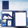 thumbnail image 4 of Leather Briefcase Portfolio with Custom Logo Text for Business Interviews Resume and Document Organization, 4 of 4