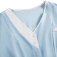 thumbnail image 4 of Craaazy Plus Size Women's Solid Color Nursing Scrub T-shirts with Contrast V-Neck and Multi Pockets for Medical Work Gift, 4 of 6