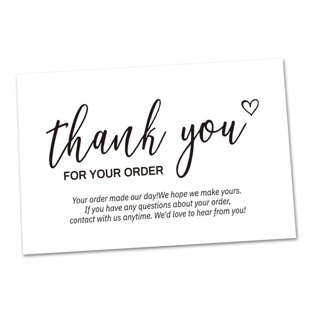 CSChome Cartes de Remerciement 30 Pcs Notes de Remerciement Roses Imprimées Recto Unique pour Cadeau de Mariage, Baby Shower, Affaires, Remise de Diplôme