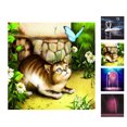 thumbnail image 4 of Homeholiday 5D DIY Diamond Swan/Butterfly Cat/Flower Painting Cross Stitch Round Resin Rhinestones Embroidery Picture Home Decoration, 4 of 8