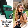 thumbnail image 2 of KOMI for Google Pixel 7 Case, Slim Fit Shockproof Protective Case for Pixel 7, Military-Grade Drop Protection with Ring Kickstand [Magnetic Car Mount Feature] Case for Google Pixel 7-Green, 2 of 5