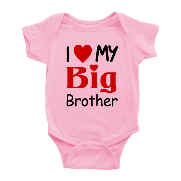 I Love My Big Brother Cute Baby Girl Boys Bodysuits Print One-pieces