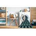 thumbnail image 2 of Ahgly Tapis Rectangulaire Lavable en Machine Intérieur Transitionnel Vert Sarcelle Profond, 4 Pieds x 6 Pieds, 2 of 7