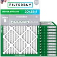 thumbnail image 1 of Filterbuy 20x25x1 MERV 8 (MPR 600) Dust Defense, Pleated HVAC AC Furnace Air Filters (12-Pack), 1 of 8