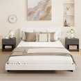 thumbnail image 2 of Gymax 2 PCS Nightstand w/ Drawer Side Table w/ Slide-out Drawer Open Storage Shelf Gray, 2 of 10
