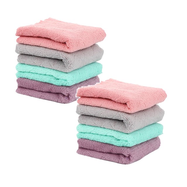 Oleegame 2PC Ten Dollar Items Absorbent Corals Dish Rag Wipe Wiping Towel Sink Cloth Home Kitchen Clean Cleaning Supplies