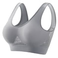 thumbnail image 1 of Womens Bralettes Lightly Lined Bra Feature V-Neck Training Bra Style W-20 Gray 5XL, 1 of 2