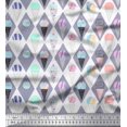 thumbnail image 1 of Soimoi Purple Rayon Fabric Octagon Art Geometric Print Sewing Fabric Yard 42 Inch Wide, 1 of 5