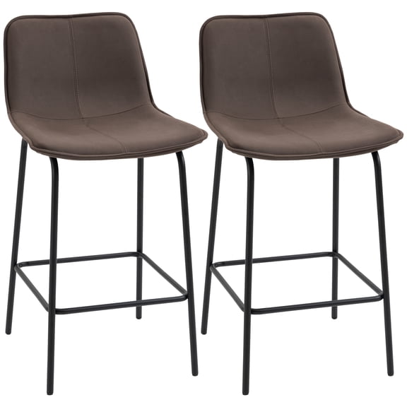 HOMCOM Tabourets de Bar Modernes Ensemble de 2 Chaises de Bar Hauteur Comptoir Cuisine
