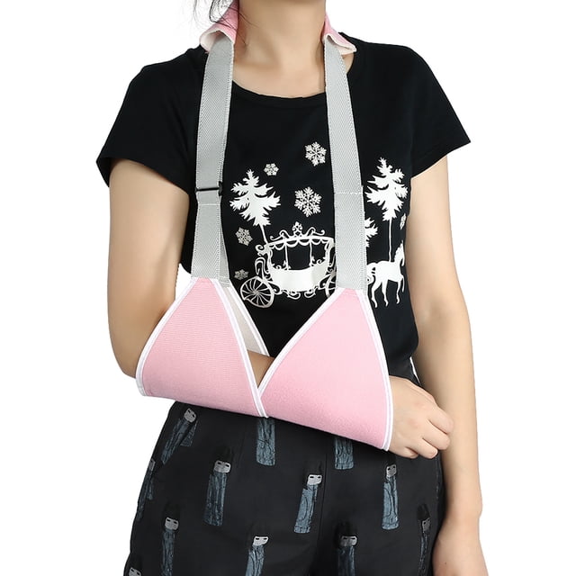 Arm Sling Adjustable Children Adult Forearm Arm Sling Shoulder Support Sprain Fracture Brace StrapPink