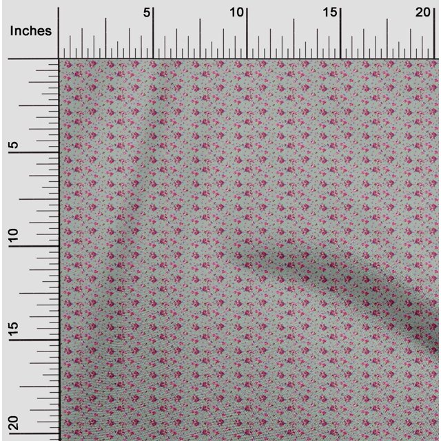 oneOone Viscose Jersey Fabric Leaves & Flower Floral Decor Fabric Printed BTY 60 Inch Wide