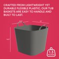 thumbnail image 3 of Life Story 26 Quart Flexi Tub, Versatile Storage Tote, Home Organizer, Gray, 3 of 8