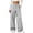 Light Gray, variant on JUMEYU Track Pants Women Long Womens Baggy Wide Leg Pants Casual Elastic Waist Drawstring Color Block Workout Track Pants with Pockets (Grey,L)
