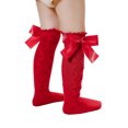thumbnail image 3 of FOCUSNORM Baby Girls Knee High Socks Cable Knit Cotton Socks with Bow, 3 of 10