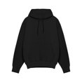 thumbnail image 2 of Innerwin Sweatshirts Drawstring Men's Hoodies Fall Solid Color Thick Hooded Sweatshirt Black 2XL, 2 of 3