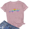 thumbnail image 1 of RKSTN T-Shirts Fierté Femmes T-Shirts Graphiques Arcs-en-Ciel T-Shirts LGBT T-Shirts Décontractés Col Rond Manches Courtes Hauts, 1 of 3