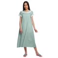 thumbnail image 1 of Moomaya Robe de Nuit à Manches Courtes Imprimée pour Femmes en Coton, 1 of 5