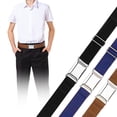 thumbnail image 2 of transemion 1 Ensemble Ceinture Élastique Simple pour Enfants Garçons Boucle Ajustable Taille Extensible Réutilisable Lavable Jeans Accessoires de Vêtements Rayure Rouge Blanche, 2 of 9