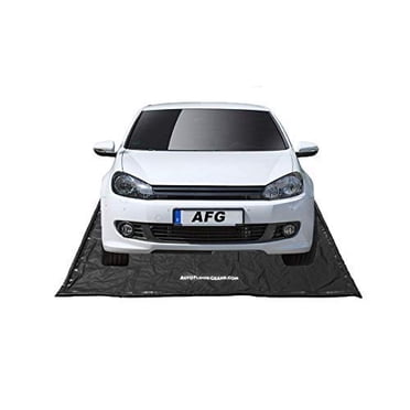 AutoFloorGuard AFG7916 7.75’x16’ Compact Size Heavy Duty Garage Floor Mat for Under Car for Rain, Ice, and Mud w/ Stay-Put Corner and Telescoping Squeegee