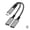 sliver, variant on 2 IN 1 USB C Type C Splitter to Dual Type USB C Headphone Jack Audio Adapter
