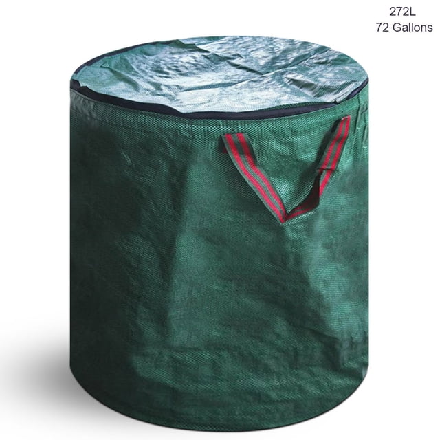 serony Gardening Bag Reusable Leaf Waste Pouch Plant Trash Garbage Container for Lawn Yard Pool with Lid, 72 Gallons