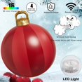 thumbnail image 3 of Christmas Light Up PVC Inflatable Ornaments Ball 24 Inch Large Decorated Ball with Built-in LED for Indoor Outdoor Decorations, 3 of 6