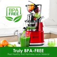 thumbnail image 4 of Kitchen in the Box Cold Pressed Juicers, Slow Masticating Juicer Machines, With 3.26" Wide Feed Chute for Whole Fruits and Vegetables,BPA-Free,High Juice Yield Juicer Maker,Easy to Clean (Red), 4 of 6