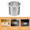 thumbnail image 2 of CUITING Countertop Trash Can Lid Stainless Steel Round Metal Trash Can Lid Small Wastebasket Lid, 2 of 5