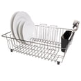 thumbnail image 4 of Mainstays Large Metal Dish Drainer Rack - Chrome/Black, 4 of 6