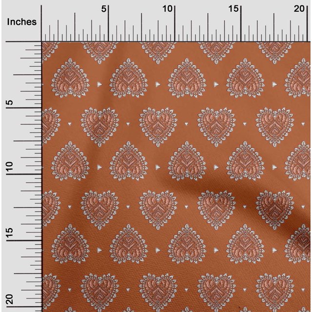 oneOone Georgette Viscose Fabric Floral Block Print Fabric By Yard 42 Inch Wide
